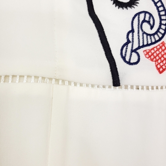 Parker milly 100% silk embroidered dress szS - Picture 11 of 12